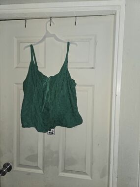 torrid Emerald Green Lace Corset-style Crop Top